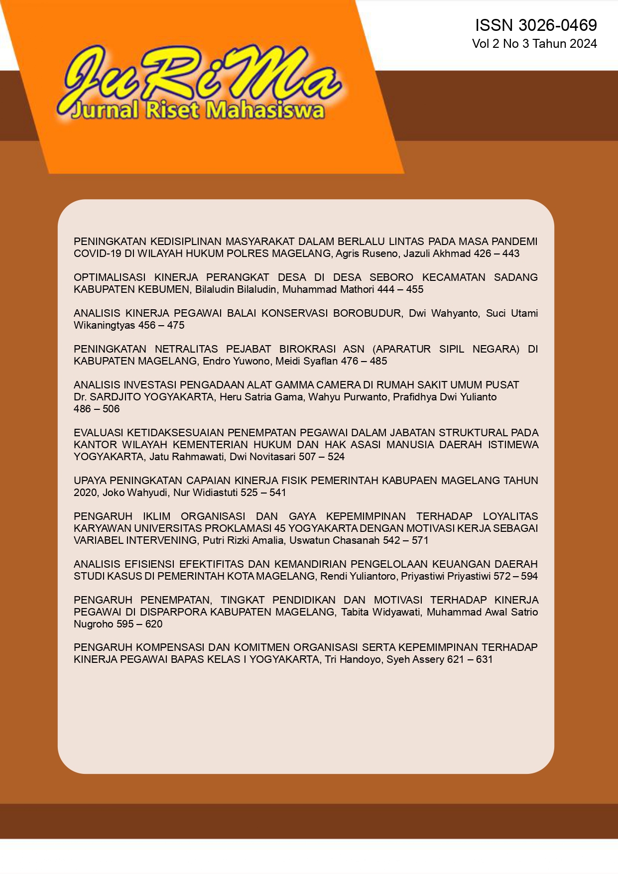 					View Vol. 2 No. 3 (2024): Jurnal Riset Manajemen
				